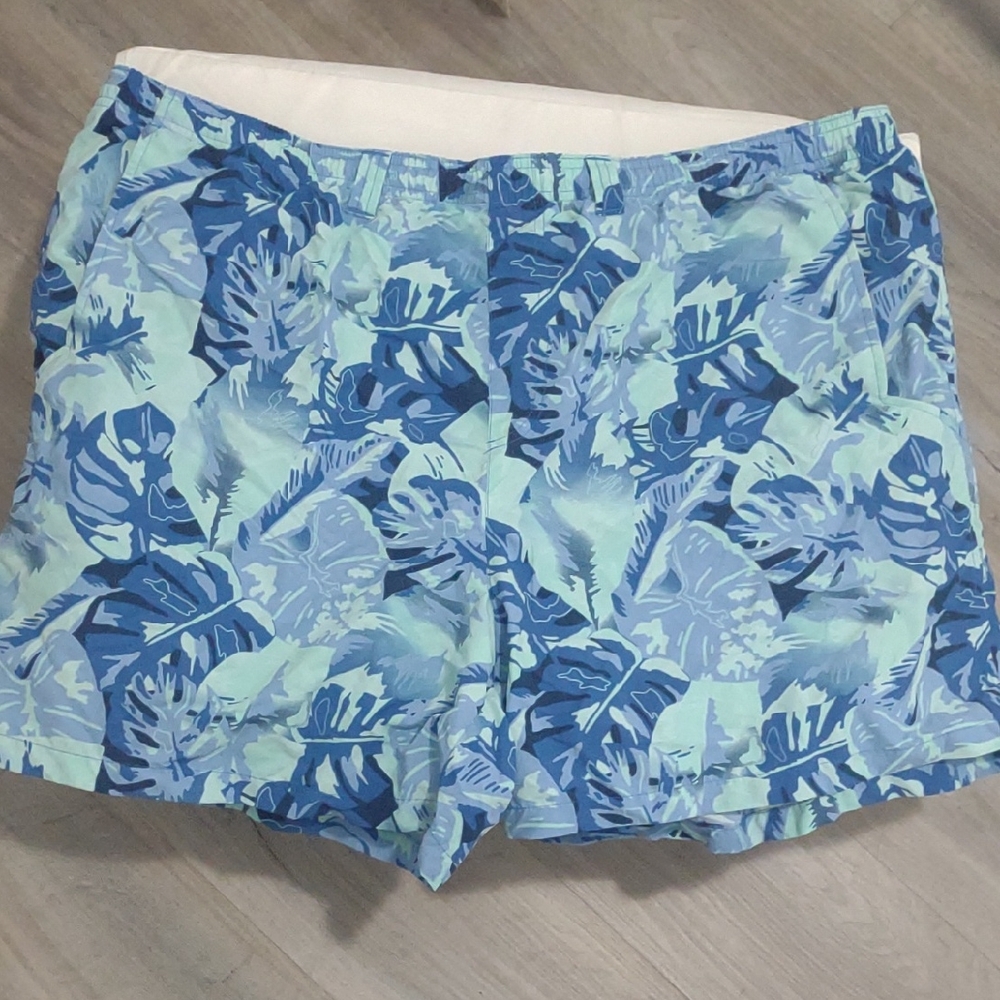 Columbia Blue Leaf Print Men's Shorts